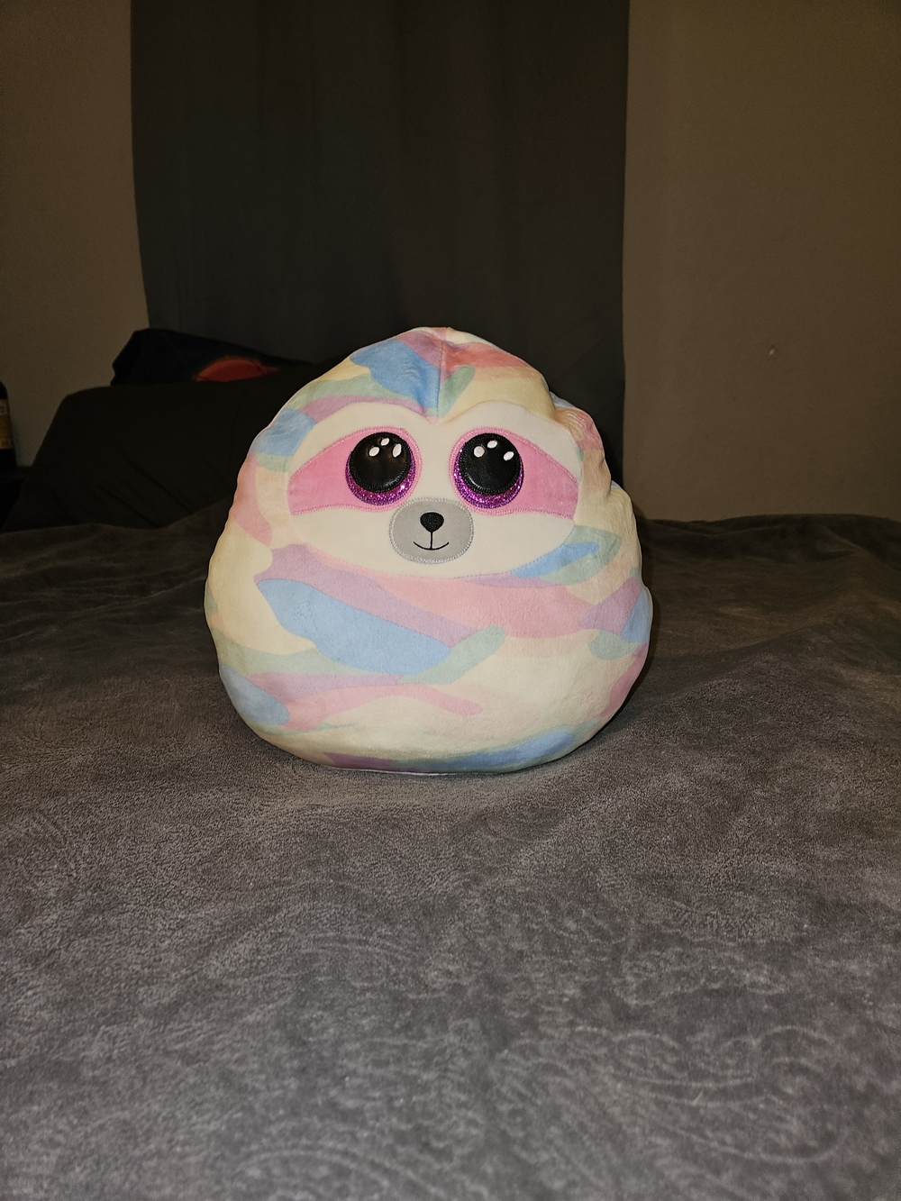 Pastel Rainbow Sloth Plush Toy - Soft Multicolor Comfort